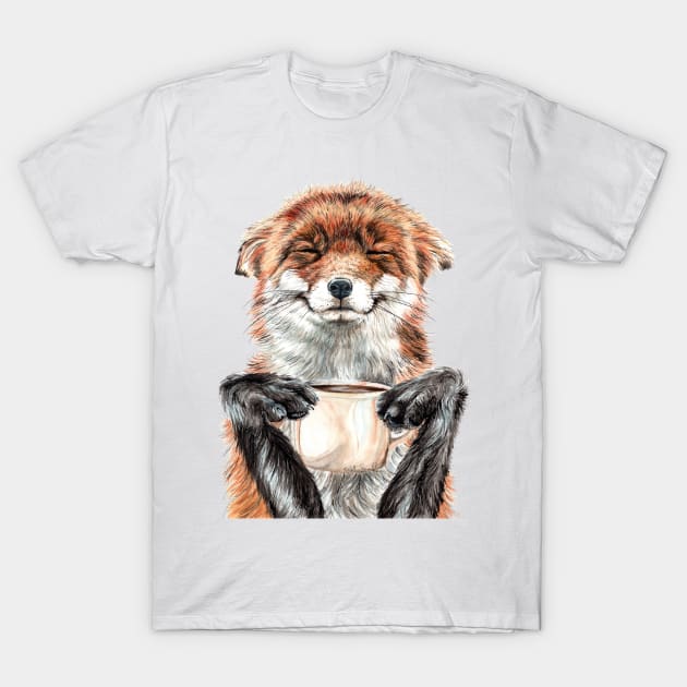 Morning Fox T-Shirt by Holly Simental